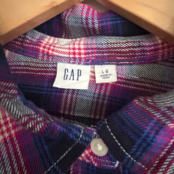 NWT Pink and Purple Plaid Long Sleeve from GAP - Picture 3 of 4